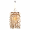 Naturalna wisząca lampa Kokos 6122911 Nave boho ratan beżowa