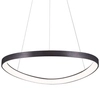 LAMPA wisząca MORFI 5355-848ROP-BC-3 Italux metalowa OPRAWA okrągły ZWIS pierścień LED 48W 3000K ring biały kawowy