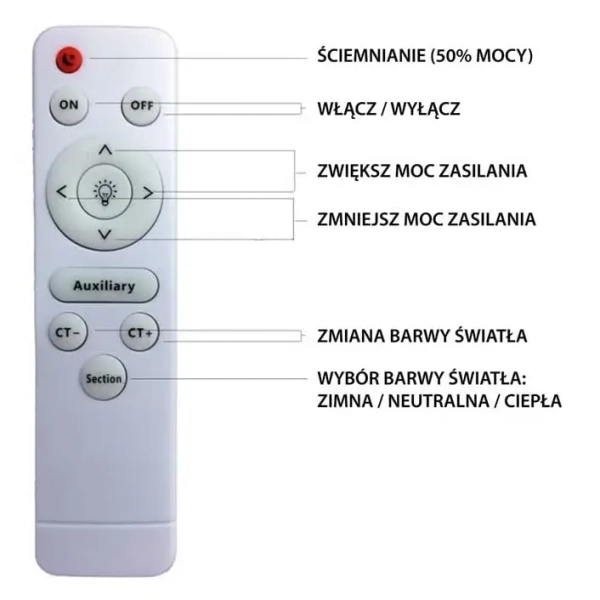 Okrągła lampa sufitowa OPTIMA ML6400 480mm LED 52W 3000-6000K biała