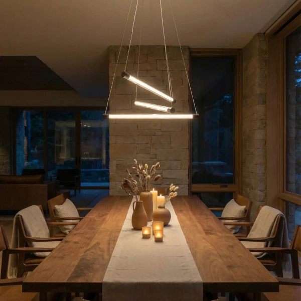 Lampa wisząca nowoczesna sticks nad stół PALOS LED 29W 3000K AZ6777 metalowa czarna