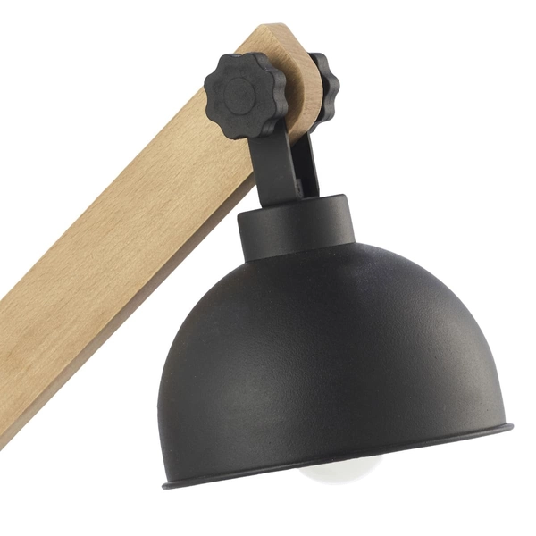 Rustykalna lampka nocna Oslo 5021 TK Lighting regulowana drewniana czarna