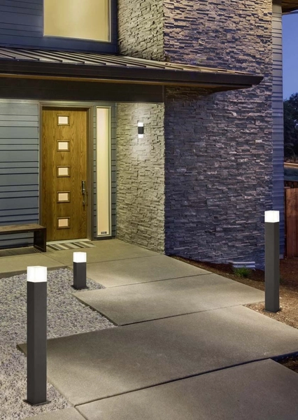 Stojąca lampa ogrodowa Hudson 420060142 słupek czarny na taras