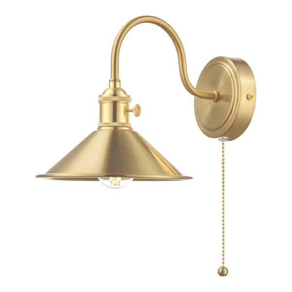 Metalowa lampa ścienna Hadano HAD0740-01 na przedpokój mosiądz