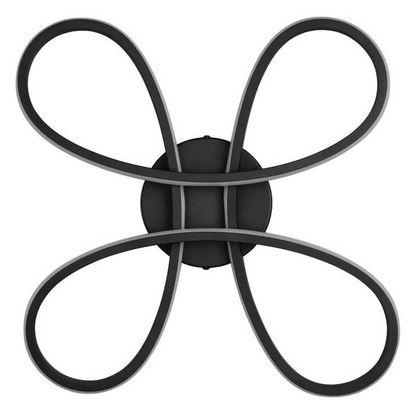 Metalowa lampa sufitowa do salonu Fly 645610132 LED 22W 3000K czarna biała