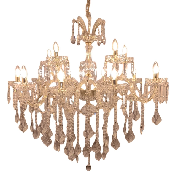 Lampa zwisająca Chateau 17801/10+5-GLD Teresa na łańcuchu złota