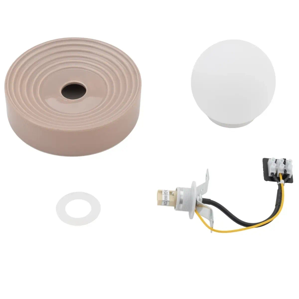 Ceramiczna naścienna lampa CLAY 11748 szklana kulista biała szara
