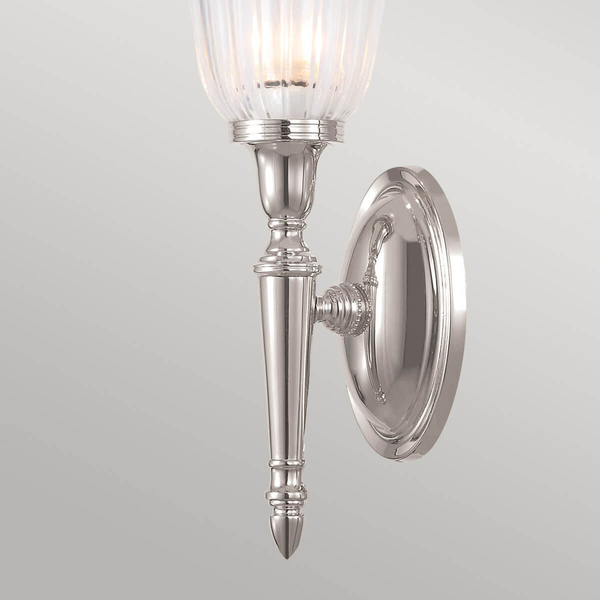 Pałacowa lampa ścienna BATH-DRYDEN1-PN do łazienki nikiel