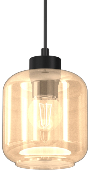 Lampa wisząca szklana Sombra MLP8370 bursztynowa czarna