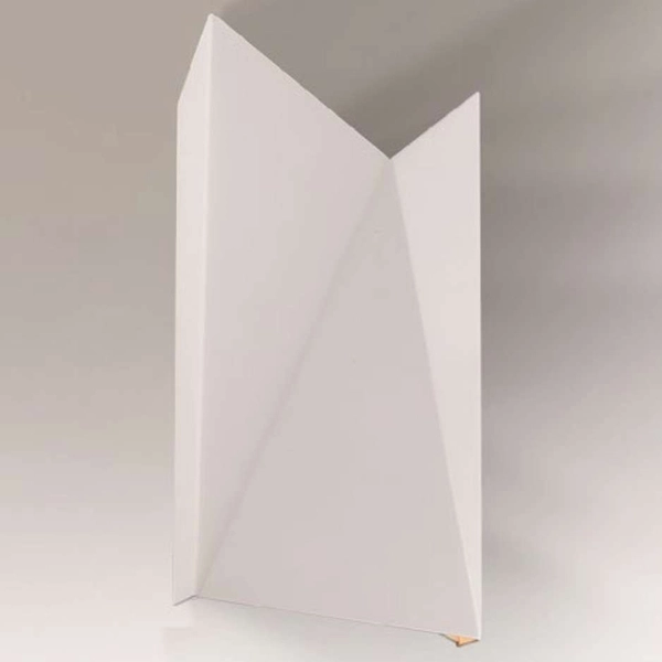 Kinkiet LAMPA ścienna AGI 7444 Shilo metalowa OPRAWA przyścienna biała