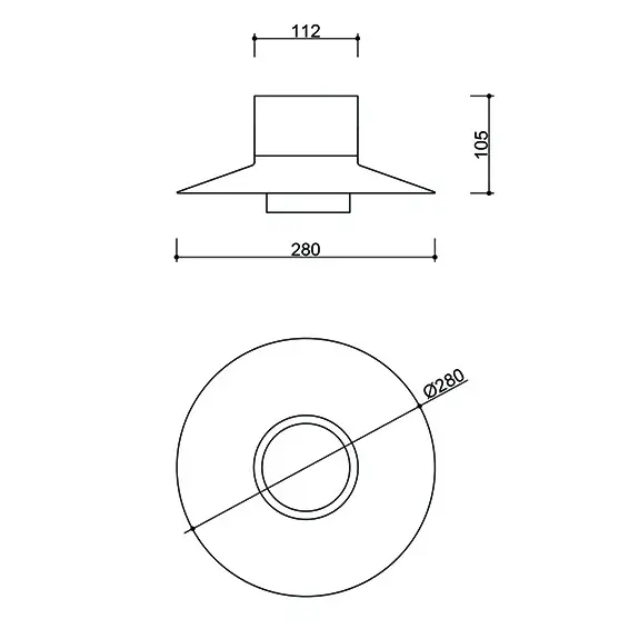 Lampa na ścianę Caponio CPWA19000 okrągły kapelusz do salonu niebieski