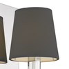 Abażurowa LAMPA ścienna LONDON W01014BK Cosmolight loftowy kinkiet materiałowy czarny