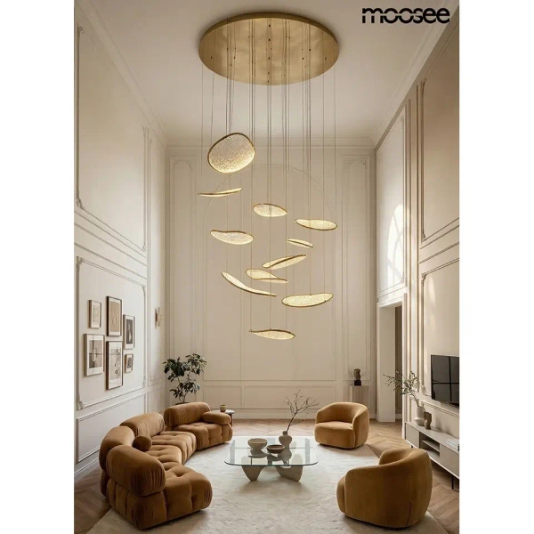 Złota lampa wisząca MEDUSA MSE1501100590 1xLED 122W 4000K glamour