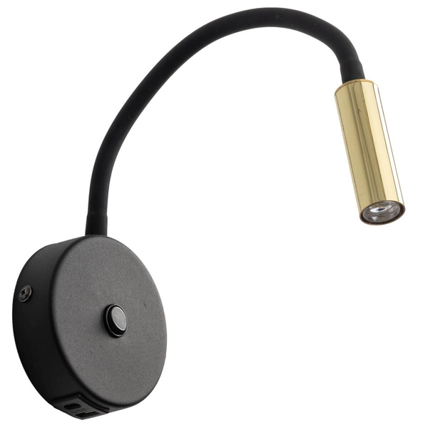 Naścienny kinkiet regulowany Lagos 10201 punktowy złoty czarny