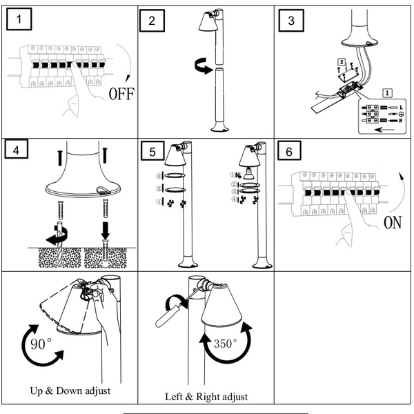 Zewnętrzna lampa stojąca Kaveri 506060142 ruchomy słupek antracyt