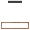 Drewniana wisząca lampa Mandera 67287H LED 24W 3000K czarna brązowa