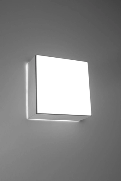 Kinkiet LAMPA ścienna SL.0143 kwadratowa OPRAWA plafon sufitowy szary