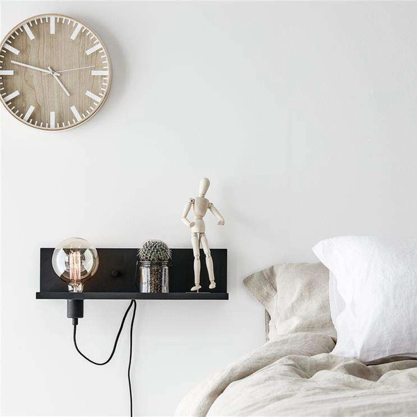 Kinkiet LAMPA ścienna MULTI 106482 Markslojd metalowa OPRAWA półka czarna