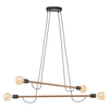 Salonowa lampa wisząca rustykalna Helix 4949 TK Lighting drewniana czarna