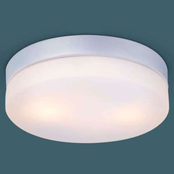 Zewnętrzna LAMPA sufitowa stropowa VRANOS 32112 Globo łazienkowa OPRAWA okrągły PLAFON na taras outdoor IP44 biały srebrny