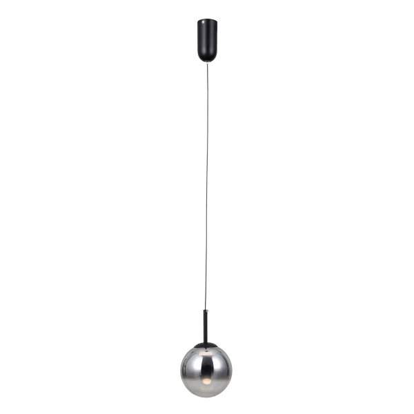 Kulista lampa wisząca Velada PND-34381-1-BK LED 5W 3000K czarny przydymiony