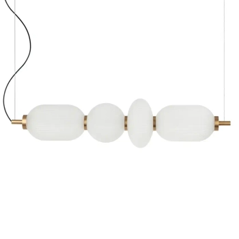 Żyrandol kulisty Nico PND-8545-4H-AB-WH LED 18W 3000K biały