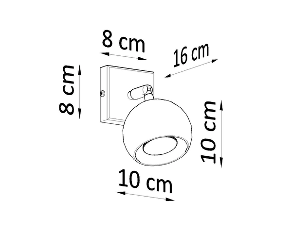 Kinkiet LAMPA ścienna SL.0437 regulowana OPRAWA reflektorek kula ball biała