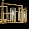 Lampa wisząca metalowa oprawa zwis na łańcuchu złoty BOWI OUTLET