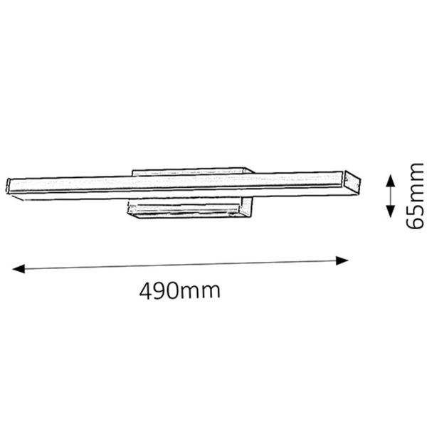 Kinkiet LAMPA łazienkowa JOHN 5897 Rabalux metalowa OPRAWA belka ścienna LED 12W 4000K IP44 chrom biała