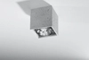 Spot LAMPA sufitowa SL.0646 betonowa OPRAWA downlight kostka cube szara