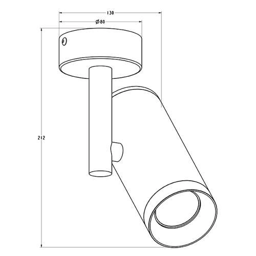 Spot Lampa sufitowa TORI 20015-WH-N regulowana metalowa tuba biała