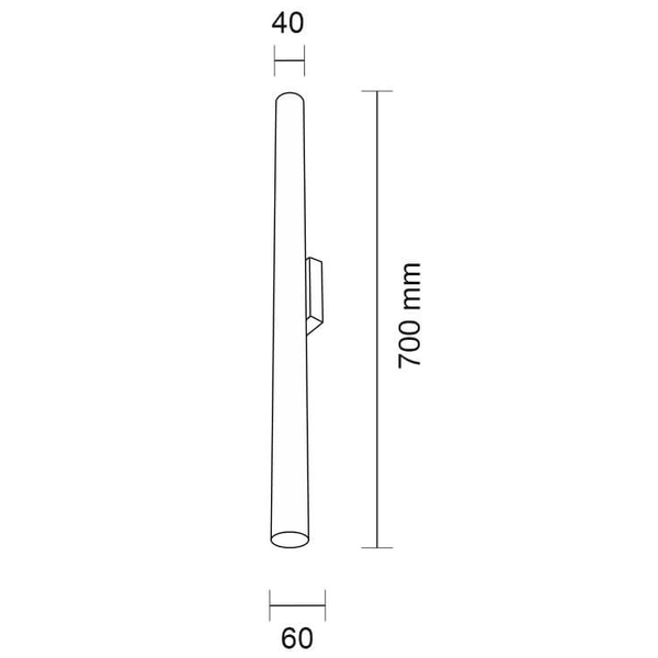 Kinkiet LAMPA ścienna YABU 4426 Shilo metalowa OPRAWA tuba czarna