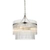 Lampa wisząca na łańcuchu Marietta 104113 szklana błyszczący nikiel