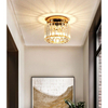 Sufitowa lampa glamour Cristal CRK-E27 kryształowa do sypialni złota