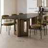 Stół ESSENZA MM001501100385 czarny złoty dekor marmuru metal 240x120cm