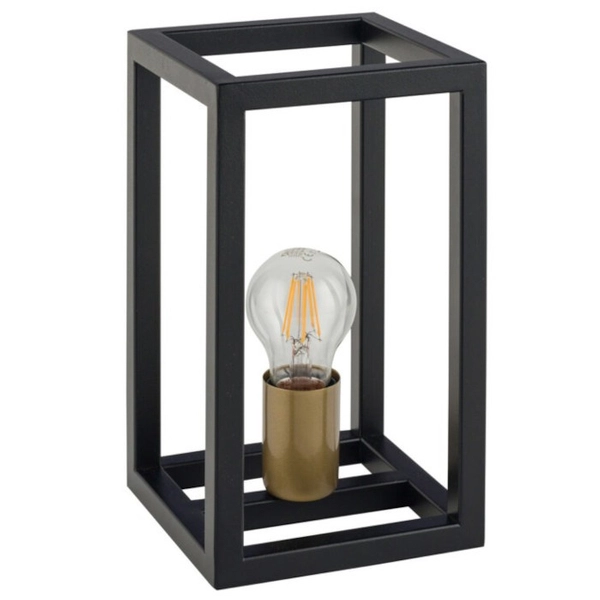 Lampka stojąca klatka metalowa VIGO 50247 Sigma loft nocna czarna