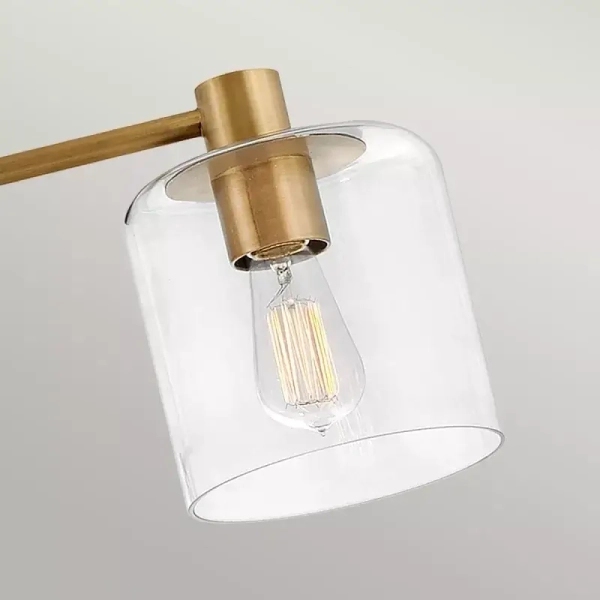 Plafon do sypialni AXEL QN-AXEL7-HB szklany mosiądz przezroczysty