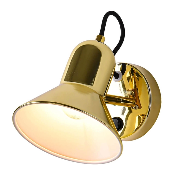 Regulowana LAMPA ścienna ASTAMA LP-1122/1W GD Light Prestige metalowa OPRAWA kinkiet okrągły na wysięgniku loft złoty