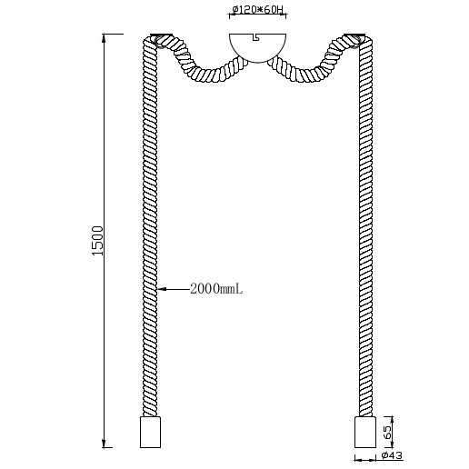 LAMPA wisząca ROPE 310100204 Trio metalowa OPRAWA marynistyczne liny patyna beżowe