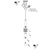 Zwisowa lampa do jadalni Amo LP-0702/1P GD tuba złota czarna