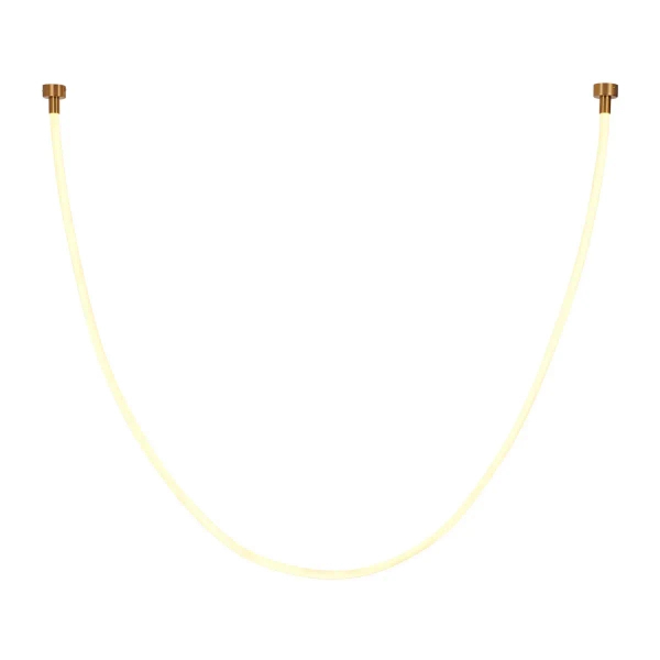 Lampa wisząca SNAKE MD1021-3 biała złota metal PVC LED 45W 3000K 3M wąż ledowy do salonu