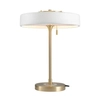 Lampa na komodę Artdeco MT8872 white Step okrągła do sypialni biała złota