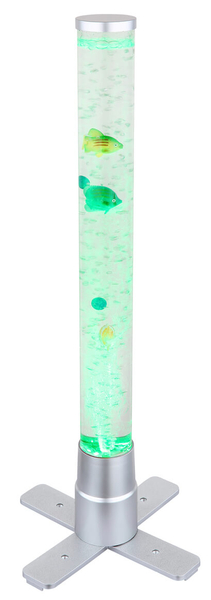Dekoracyjna lampka podłogowa Mendoza z rybkami LED RGB 0,06W srebrna
