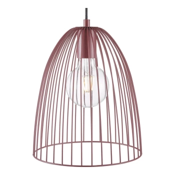 Druciana wisząca lampa Maya MAJ0158 klatka metalowa fioletowa
