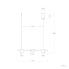 Wisząca lampa nad wyspę Gamorra ABR-LWL-GAM18W-Z LED 18W 3000K złota