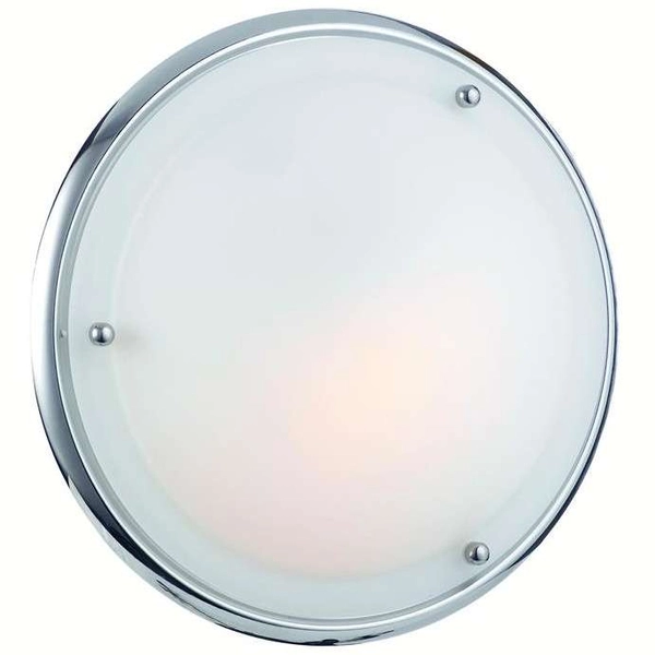 Sufitowa LAMPA łazienkowa ARE 102527 Markslojd plafon OPRAWA industrialna szklana okrągła IP44 biała stalowa