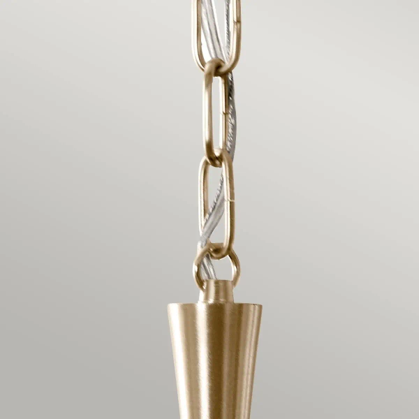 Łańcuchowa wisząca lampa Delarosa KL-DELAROSA-P-BK kopułowa czarna