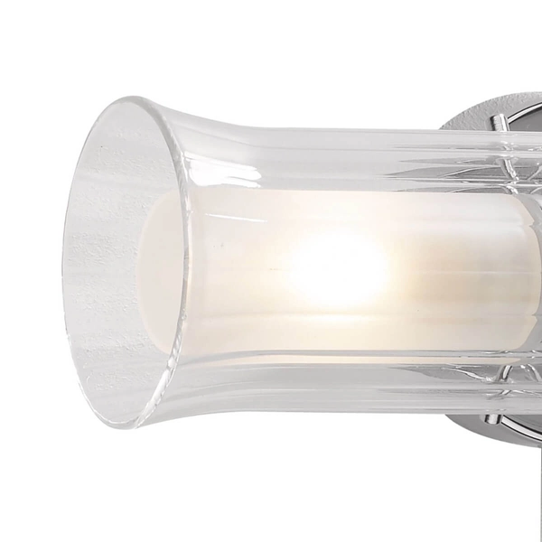 Podwójny kinkiet tuba Elba ELB0950 IP44 do łazienki chrom przezroczysty