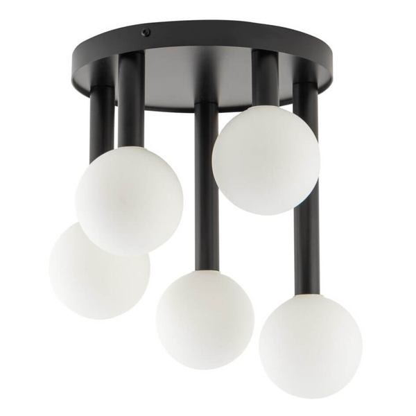 Molekułowa plafoniera Perla 33485 Sigma balls metalowy szklany biały czarny