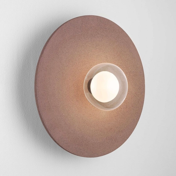 Betonowa lampa ścienna ASUNTA LE44657 okragła bordowo-brązowy