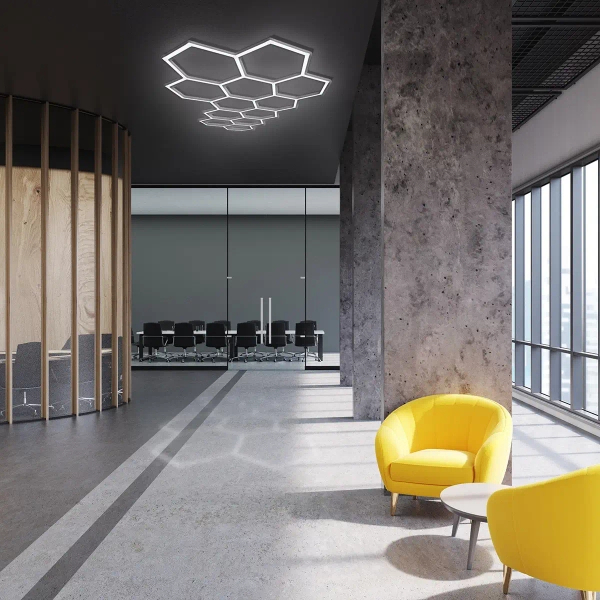 Podłużny plafon Geometric New LP-0209/1M 60CM 4K LED 4000K IP44 biały